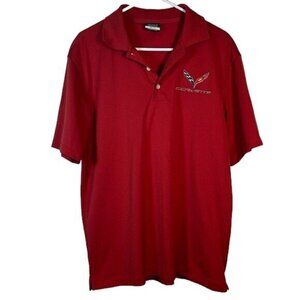 Nike C7 Corvette Dri-Fit Performance Polo Pullover Shirt Size Med EUC #0904-AZ